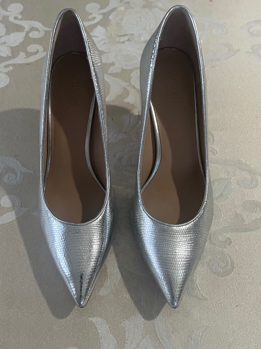 Ralph Lauren Silver Heels Size 8 NWT/NB